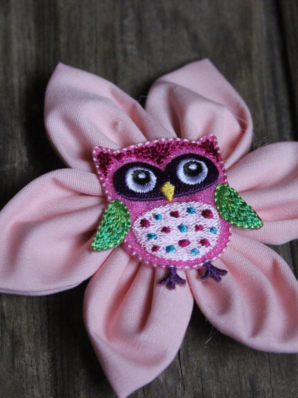 Pink Owl Name Badge pull holder